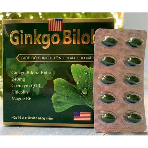 Hoạt huyết dưỡng não ginkgo biloba 240mg xanh nhạt