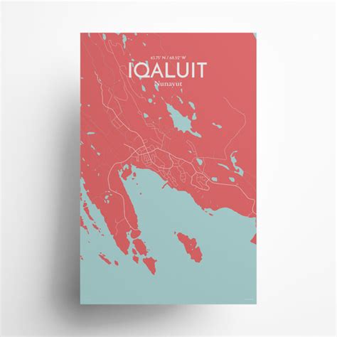 17 Stories Iqaluit Canada City Map On Paper Wayfair Canada