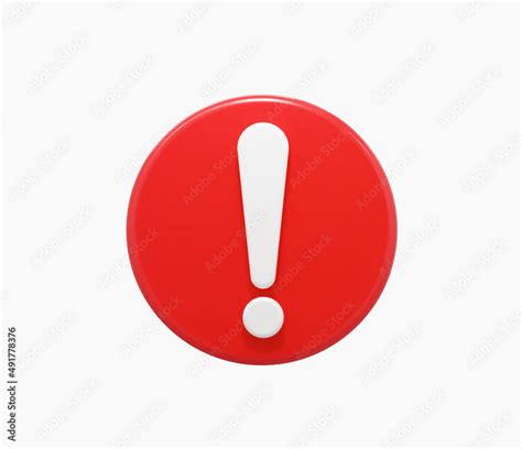 realistic red warning sign vector illustration stock vector adobe