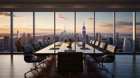 A High-rise Office Boardroom Photo Realistic Illustration - Generative ...