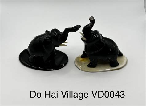 A Pair of Black Elephants From Nature Buffalo Horn - Etsy