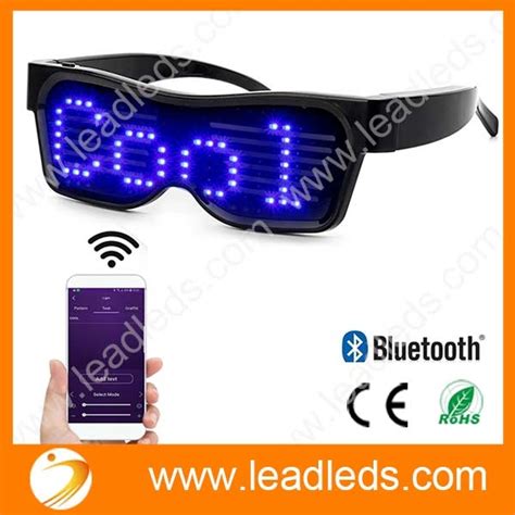 Leadleds Customizable Bluetooth Led Glasses Display Messages