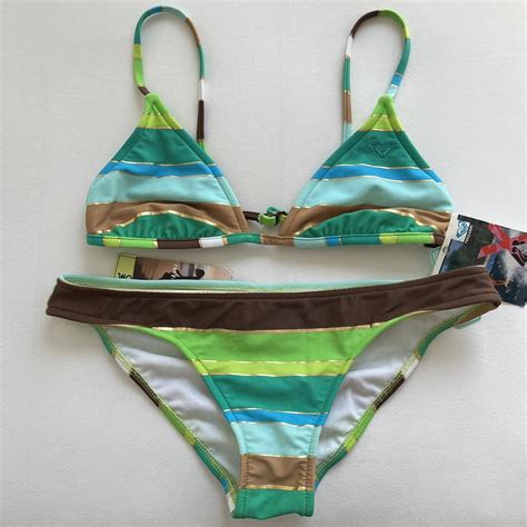 Vintage S Y K Deadstock Roxy Two Piece Bikini Depop