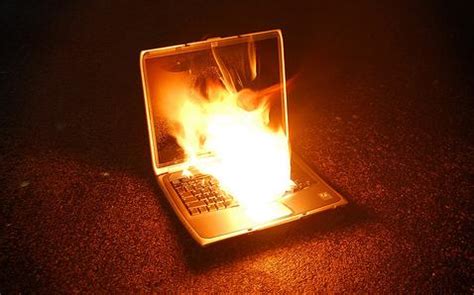 Laptop On Fire