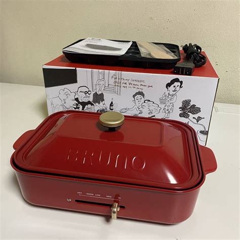 未使用に近い売切り保管品 BRUNO ブルーノ Compact Hot Plate コンパクトホットプレート BOE021 レッド ほぼ未使用 たこ焼きプレートの落札情報詳細