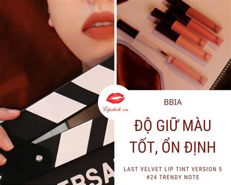 Son Bbia Trendy Note Màu Đỏ Hồng Đất Đẹp Nhất Siêu Hot