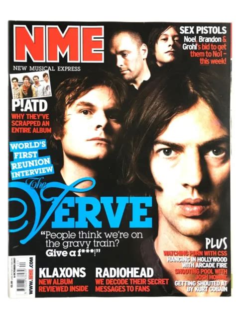 Nme October The Verve Radiohead Sex Pistols Arcade Fire Kurt