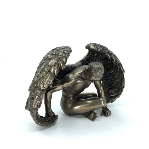 The Winged Angel Nude Male Figurine Etsy