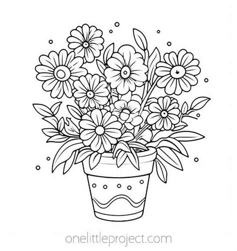 Printable Coloring Pages Of Flowers