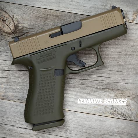 Glock 43x Od Green Pistol Fde Slide Cerakote Services