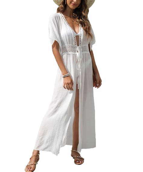 Bademode Pareos Strandkleider Flyself Damen Bikini Cover Up