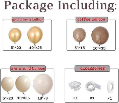 Kit De Arco De Guirnalda De Globos Marrones Unidades Color Nude Arena Beige Blanco Cromado