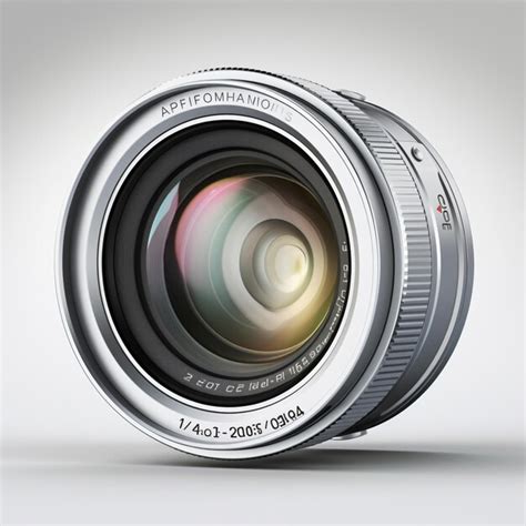 silver digital camera lens   white background premium ai