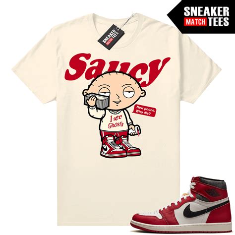 Chicago 1s Lost and Found Sneaker Match Shirt Saucy | Chicago 1s Lost