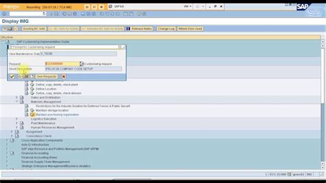Sap Mm Live Project Enterprise Structure Youtube