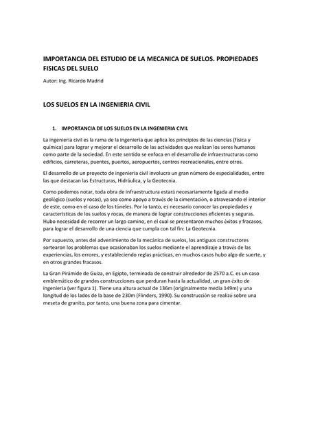 Importancia Del Estudio De La Mec Nica De Suelos Cristian Estudiante