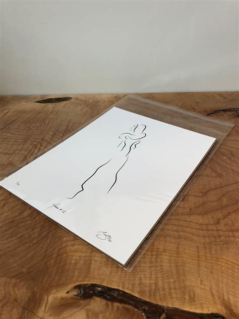 Michael Binkley Haiku 12 Digital Vector Drawing B W Walking Female Nude Woman Figure For