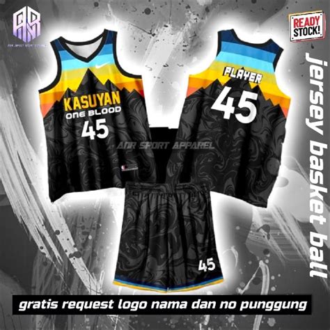 Jual Jersey Basket Ball Custom Full Printing Gratis Nama Dan No