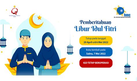 JADWAL LIBUR IDUL FITRI TAHUN 1443 H 2022 M RS Khusus Bedah Halimun