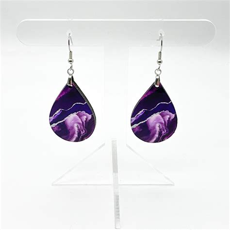 Purple Dangle Earrings