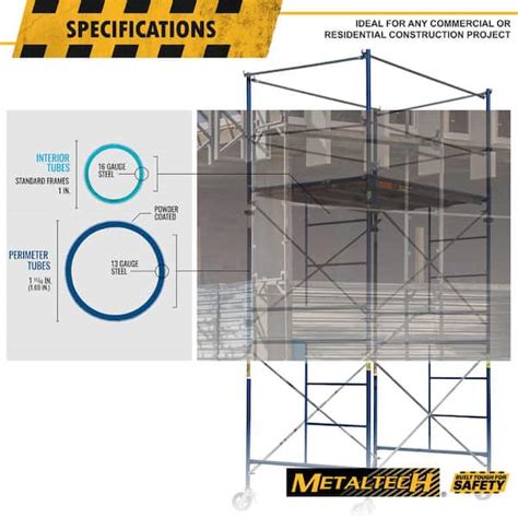 Metaltech Saferstack Level Rolling Scaffold Tower Set Off