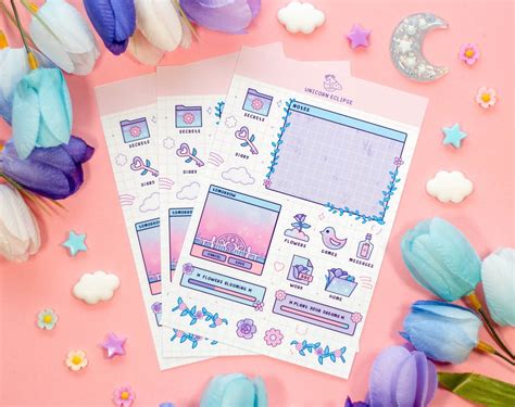 Secret Garden Aesthetic Cute Sticker Sheet Planner Stickers - Etsy