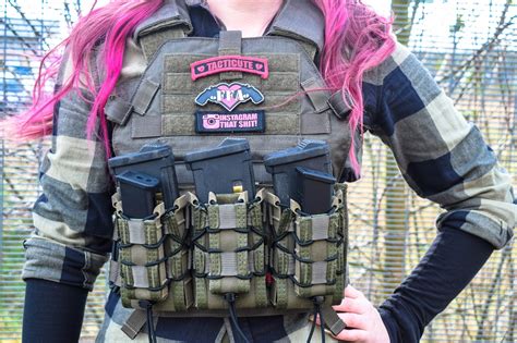 Womens Airsoft Kit Feature Protective Gear Femme Fatale Airsoft