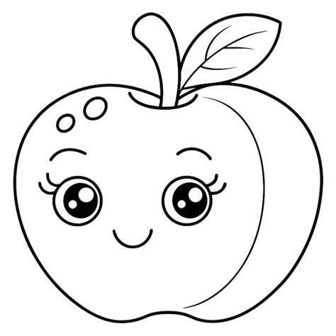 drawing   apple   face drawn   premium ai generated vector
