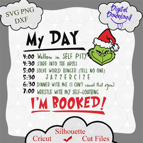 My day I m booked svg, Grinch svg, grinch png, grinch quotes - Inspire