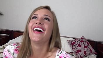 APRIL BROOKES Cute 19 YO Blonde All Natural Girl Next Door POV Blowjob And Gets Huge Messy