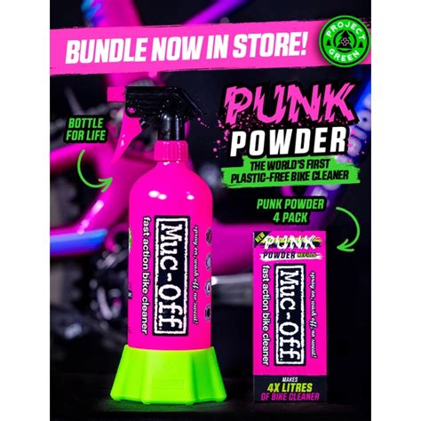 Muc Off Bottle For Life Bundle Punk Powder Set 4 Liter Bike Cleaner
