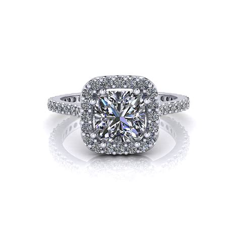 Cushion Cut Halo Engagement Rings