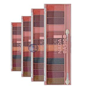 Jasmyne Paleta De Sombras Nude Nada Basico JS01108B 12 Un Distribuidora JCF Maquiagem E