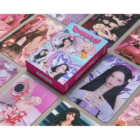 55pcs AESPA Hot Mess Lomo Cards Supernova Armageddon 1st Album Drama MY WORLD Gils Savage
