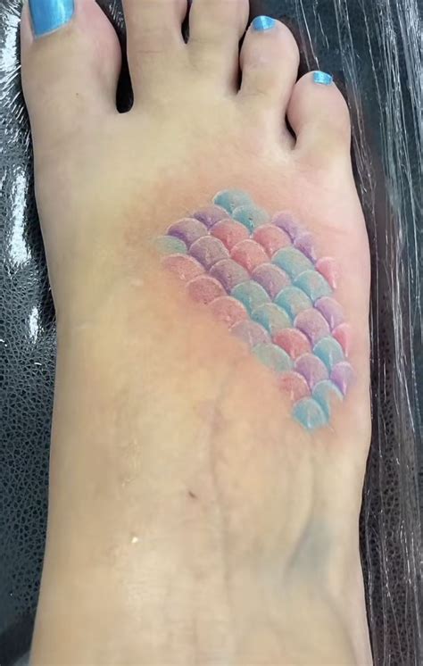 Green Mermaid Scale Tattoo Colorful Mermaid Scale Tattoo Mermaid