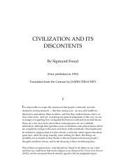 Understanding Civilization and Its Discontents: Sigmund Freud's ...