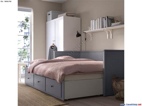Кровать раскладная Ikea Hemnes Afjall 80x200 (Серый/Жесткий) купить в ...
