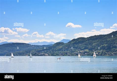 Lake Worth Worthersee Austria Stock Photo Alamy