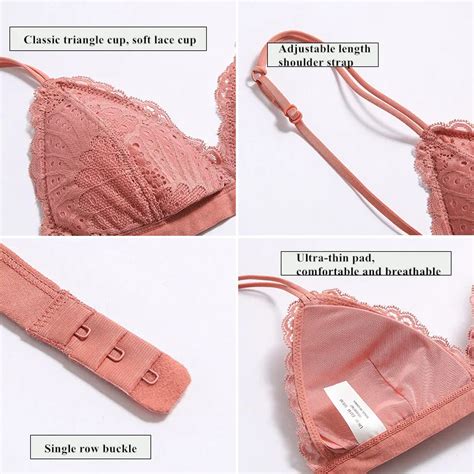 TERMEZY Sexy Lace Bra Set Lingerie Set Women Wireless Underwear Set Solid Color Bralette Set VS
