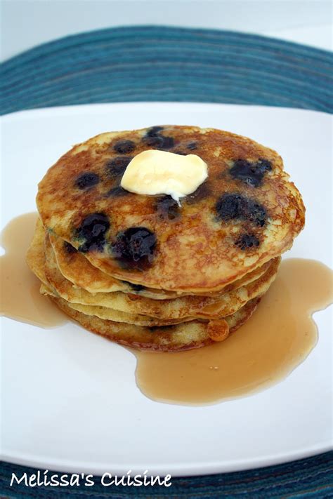 Melissa S Cuisine Sour Cream Blueberry Pancakes