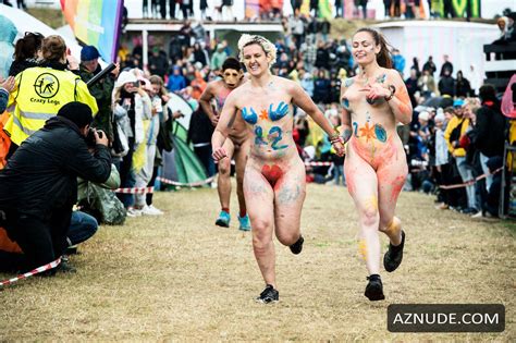 Abby Brothers Take Part In The Naked Run At The Roskilde Festival In Roskilde Denmark AZNude