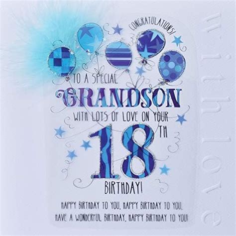 WJB Cloud 9 Grandson 18th Birthday Card Amazon Co Uk Stationery