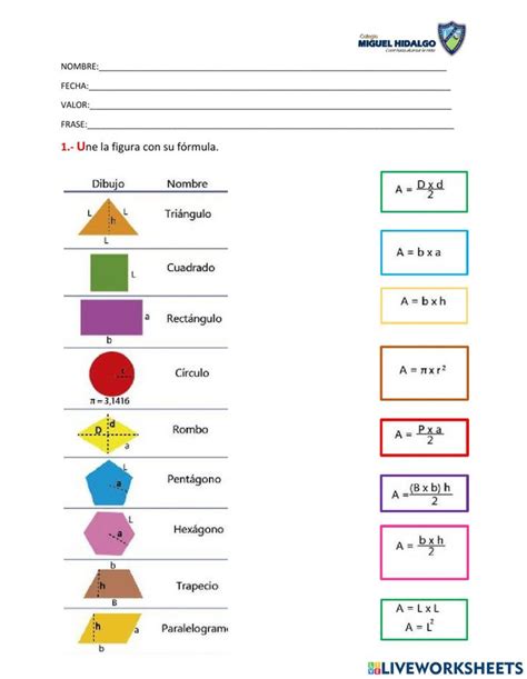 Ejercicio De Figuras Geom Tricas Formulas Ejercicios De Figuras