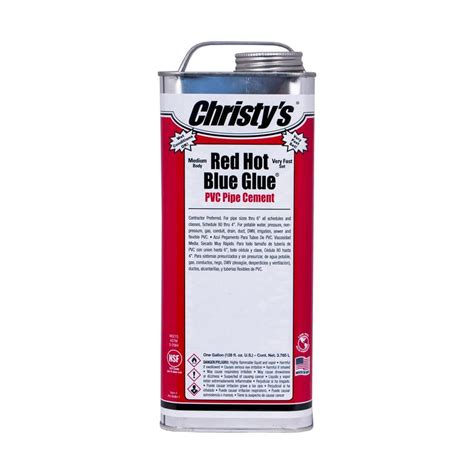 Christy S 1 Gal PVC Red Hot Blue Glue Pipe Cement RH RHBV GL 6 The