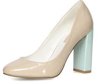 Dorothy Perkins Nude High Block Heel Court Shoes Heels Court Shoes Block Heels