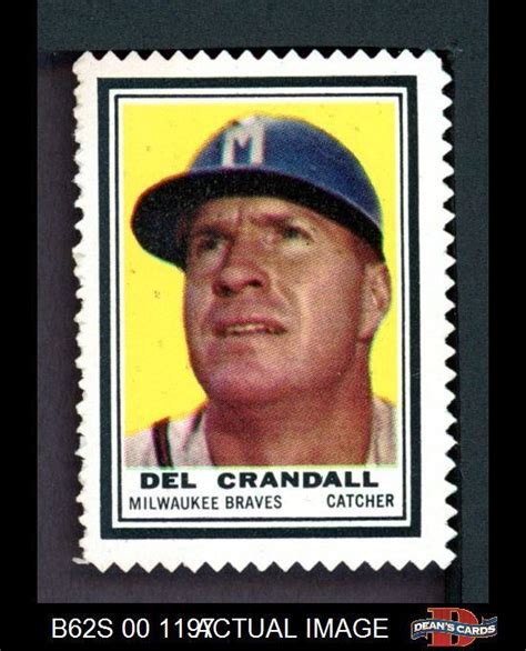 Topps Stamps Del Crandall Braves Ex Mt Ebay