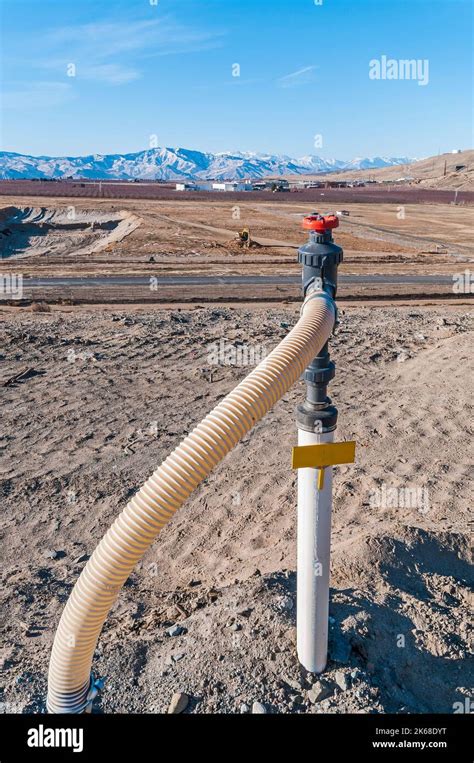 A Vertical Landfill Methane Gas Well At An Active Landfill Showing The