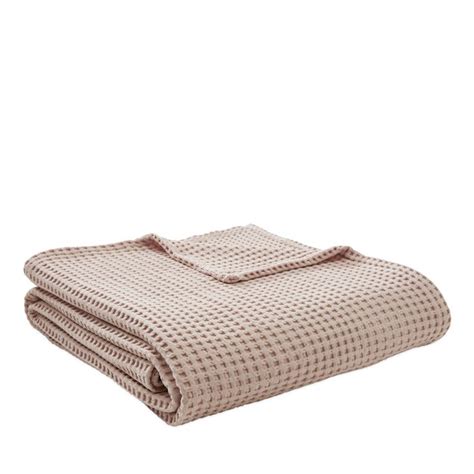 European Collection Turkish Cotton Nude Pink Waffle Blanket Adairs
