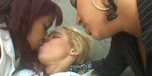 3 Brazilian Lesbians Kissing Porn Videos
