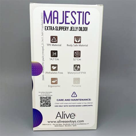 ᐉ Фалоімітатор реалістик Alive Jelly Dildo Majestic Секс шоп Інтімка